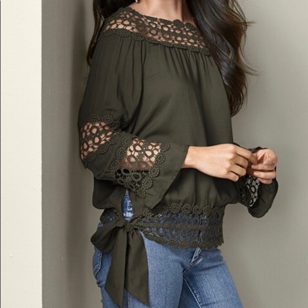 Olive green blouse